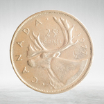 Canada, 25 Cents, 1977 – Elizabeth II (Second Portrait), VF