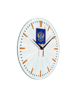 Настенные часы "герб Росрыболовства 02 43" Декор для дома, подарок