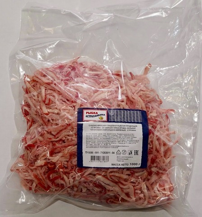 Кальмар сушено-вяленый стружка со вкусом мяса краба 1 кг