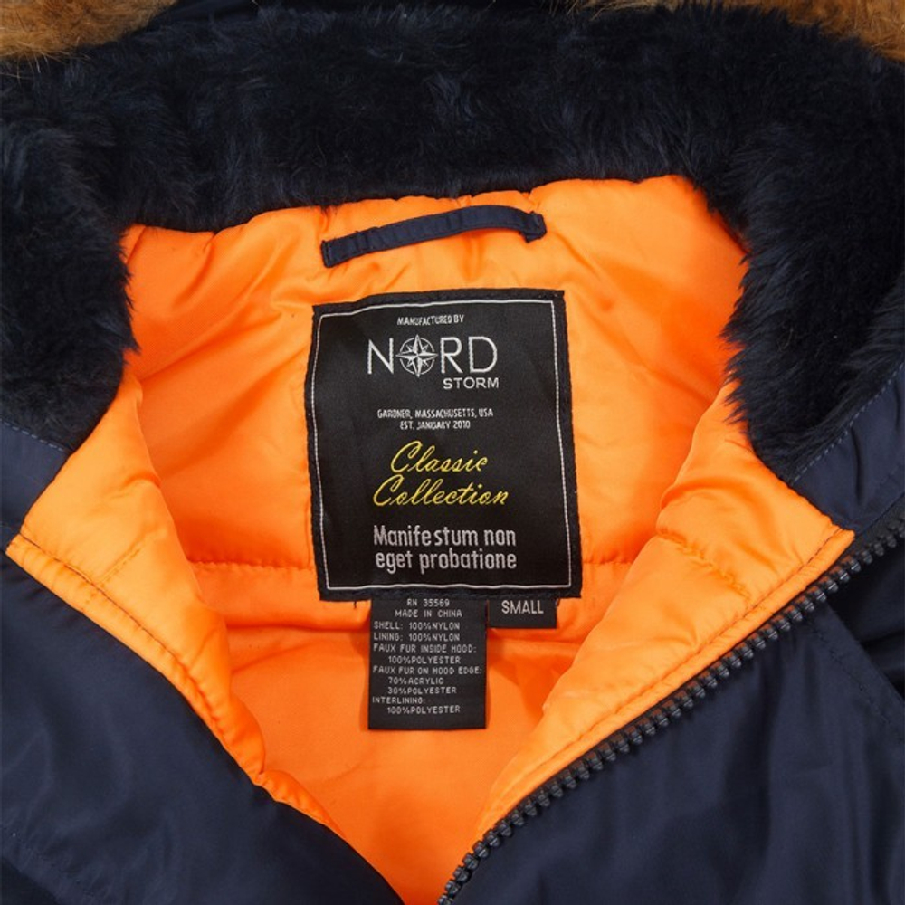 Куртка Аляска  Nord Storm N-3B Regular (синяя - r.blue/orange)