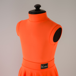 оранжевое платье для бальных танцев