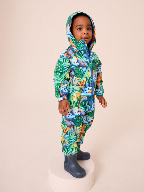 Комбинезон непромокаемый с капюшоном для мальчика Next 620-153, Зеленый