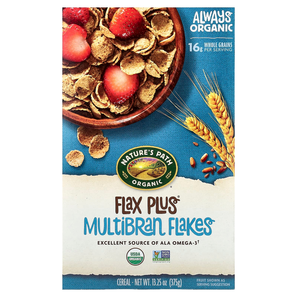 Nature's Path, органические хлопья Flax Plus®, разнотравье, 375 г (13,25 унции)