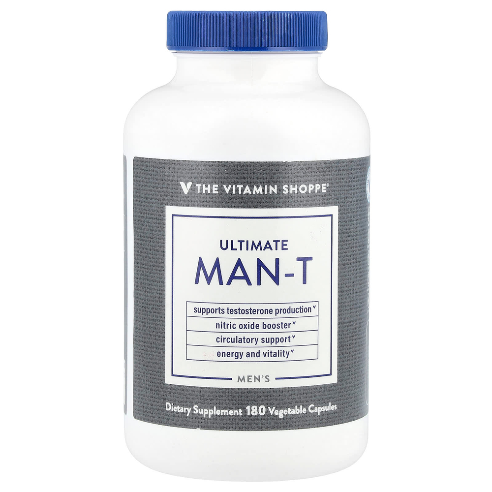 The Vitamin Shoppe, Men's Ultimate Man-T, 180 растительных капсул