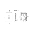 Накладка на цилиндр ESC.C.RL/K.486 (ESC 486-C RL) BL черный (1 шт.)