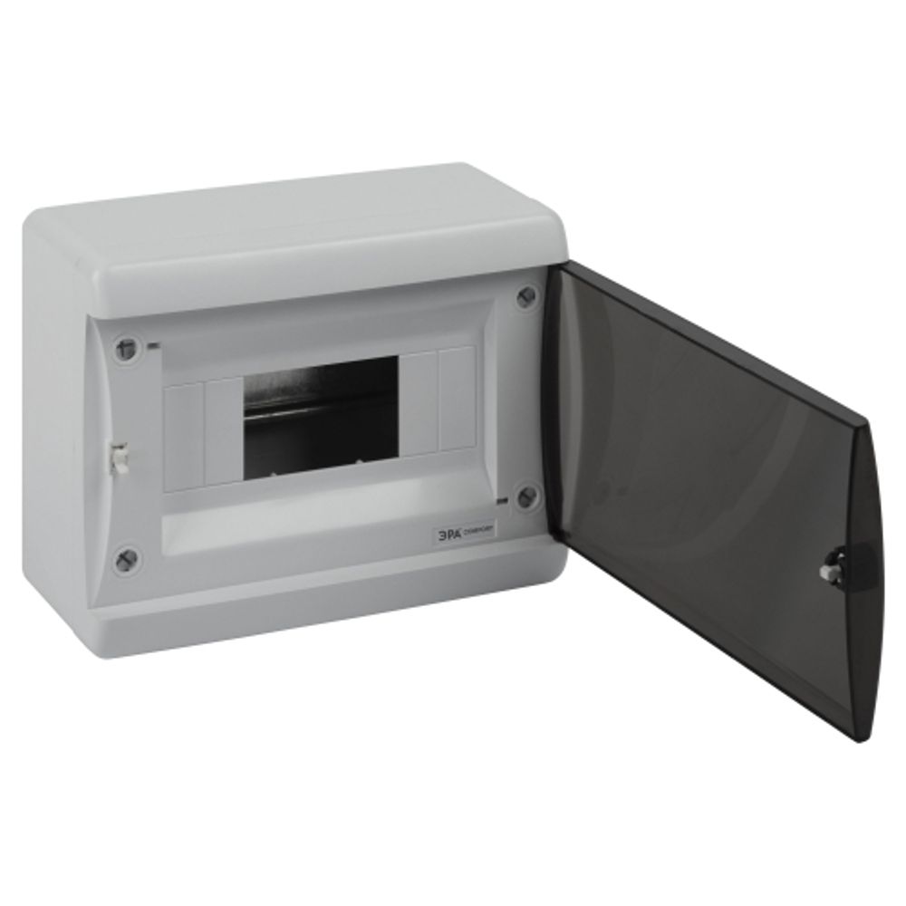 Корпус пластиковый навесной ЭРА COMFORT ЩРН-П-8 IP41 прозрачная крышка белый | Корпуса пластиковые модульные