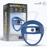 Синее интерактивное эрекционное виброкольцо Rank (Цвет: синий)