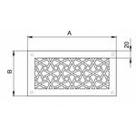 Вентиляционная решетка в подоконник для батарей отопления DECOR/плоская/OC/1мм