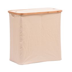 Корзина для белья с двумя отделениями Neat Twin, 53,5х33х53 см, молочная