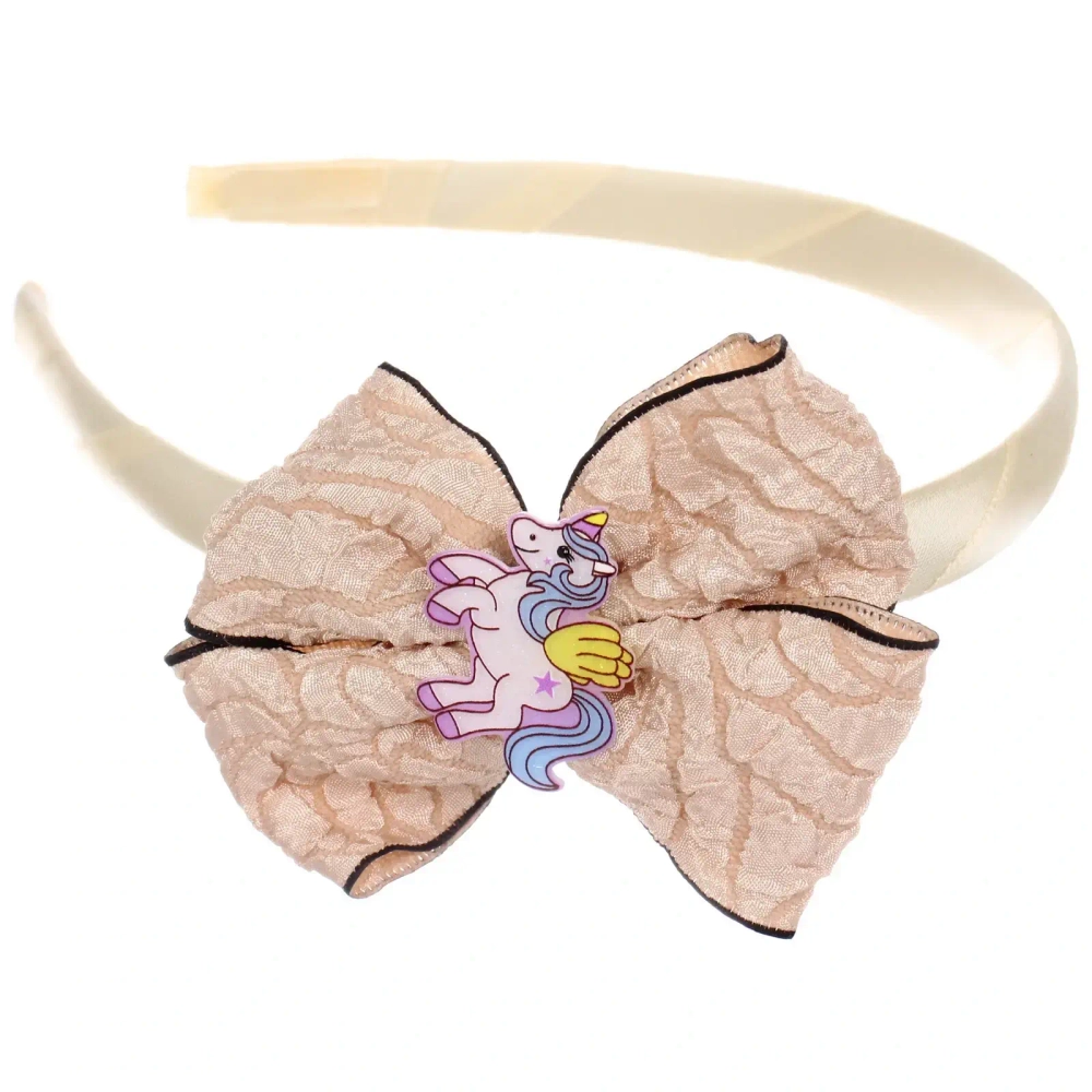 Ободок для волос детский на блистере «РОЗОВОЕ ОБЛАКО», единорожек, микс 6 цветов, 1см