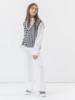 Жилет черно-белый для девочки арт. АТ951