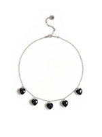 Чокер "Amour" с черным агатом Silver