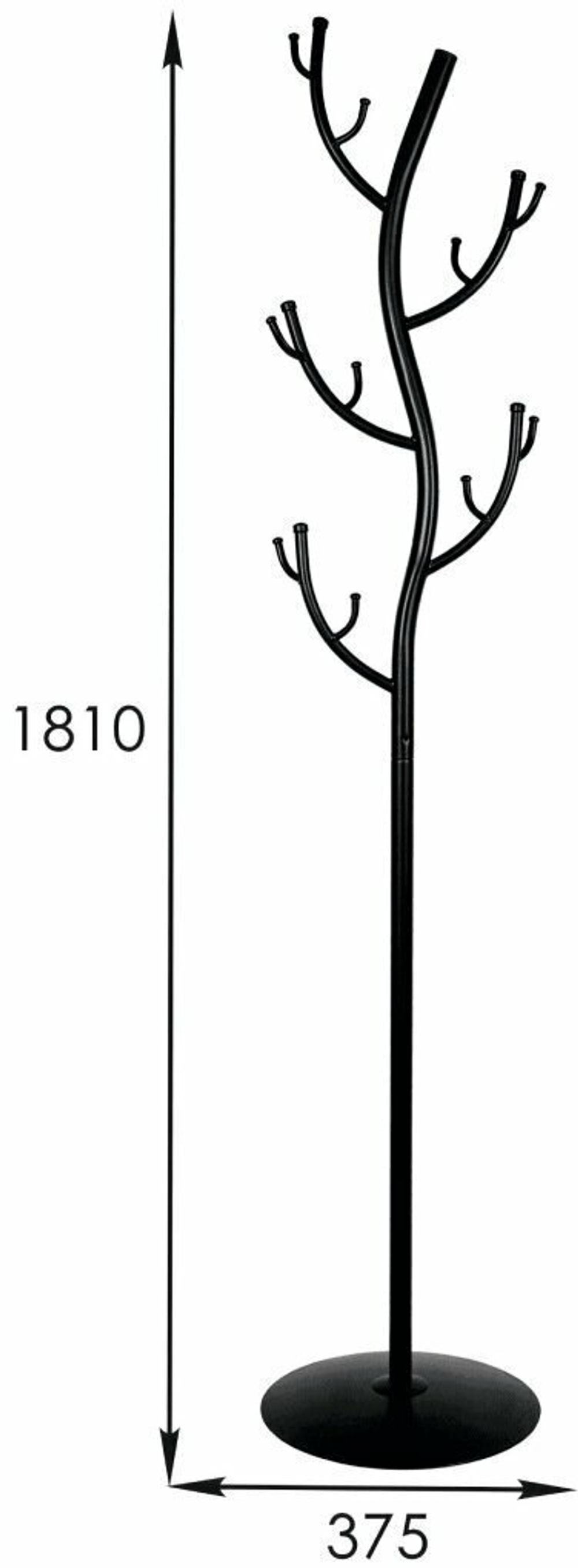 ВЕШАЛКА ЗМИ СТОЙКА №9 ДЕРЕВО ЧЕРНЫЙ ВНП 211(ч)