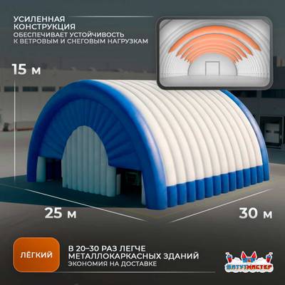 Пневмоангар промышленный «Заводская База», 30×25×15 м