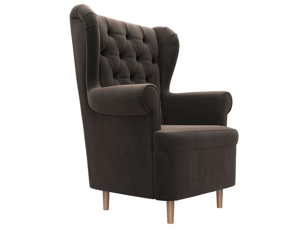 Кресло Торин Люкс, Коричневый, Велюр, 108496