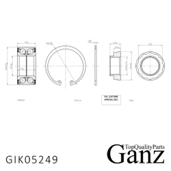 Подшипник ступицы задний (c ABS) BMW E36/E46/E38/X3 (E83)/Z3/Z4/Z8 GANZ GIK05249