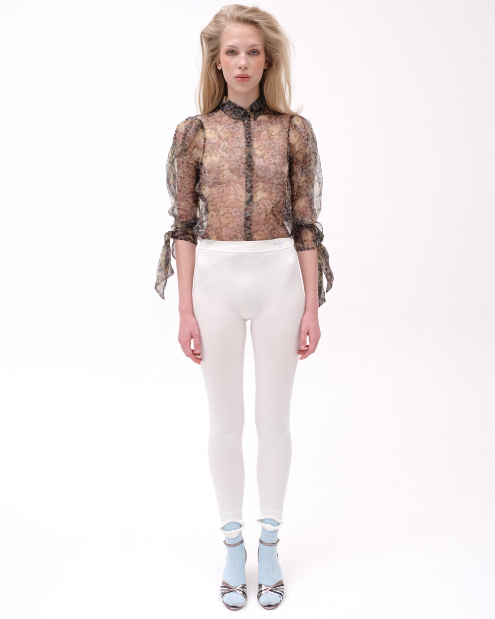 Леггинсы со штрипками Взбитые сливки