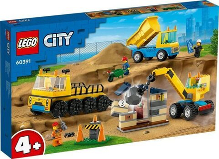 Конструктор LEGO City Строительные машины и кран с шаром для сноса 60391