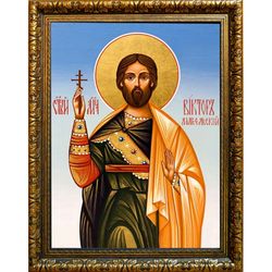 Виктор Марсельский мученик. Икона на холсте.
