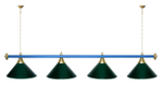 Лампа STARTBILLIARDS 4 пл. (плафоны зеленые,штанга золотая,фурнитура золото)