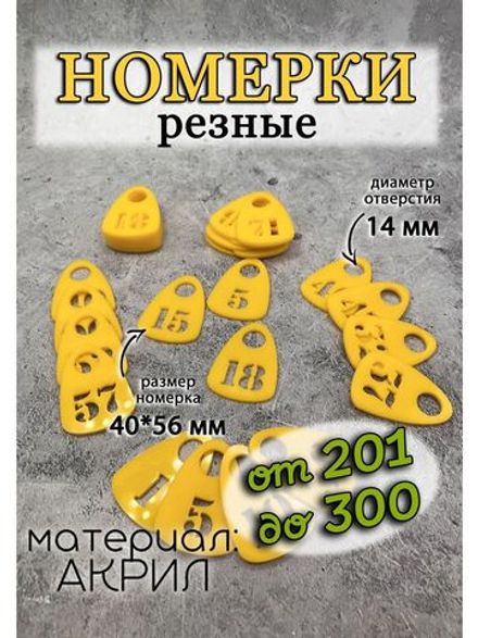 Номерки для гардероба прорезные