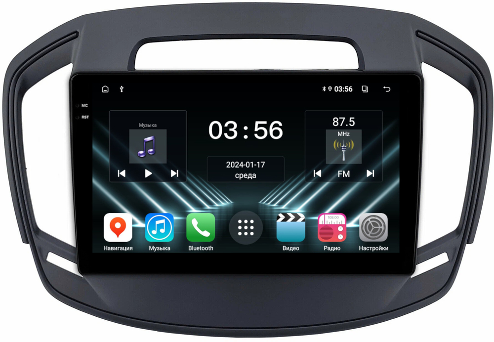 Магнитола для Opel Insignia 2013-2015 - FarCar DX378M монитор 9.5" IPS на Android 13, 4+64Гб, CarPlay