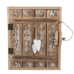 Ключница "Сердечки" 24x7x30см Дерево,Металл