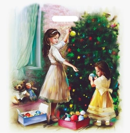 Новогодние пакеты "Чудо" 45х45+3см 65см (50/400шт)