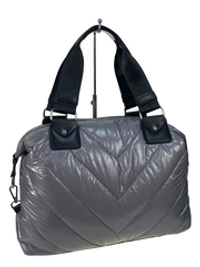 Стильная женская сумка-шоппер из водоотталкивающей ткани, цвет серый