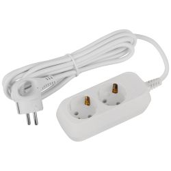 Удлинитель электрический ЭРА UDL-16-230-E Greenline 2 розетки с заземлением 3м ПВС 3x1мм2