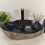 Раковина из речного камня RS-65084 48*33*15 0861