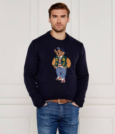Шерстяной свитер POLO RALPH LAUREN - темно-синий(710946138)