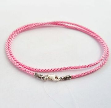 Гайтан текстильный розовый 1,8 мм.