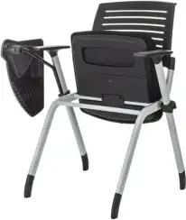 Стул Бюрократ X-Click-PP черный со стол. на ножках металл серый