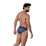 Мужские трусы танга темно- синие с принтом Clever VOYAGE BRIEF BIKINI 132408