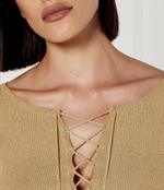 Платье Patrizia Pepe - золотой(8A1331 K1QZA)