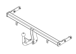 Фаркоп для Kia Rio II хетчбек 2009-2011 Тип шара: A. Нагрузки: 1000/75 кг, KI 19