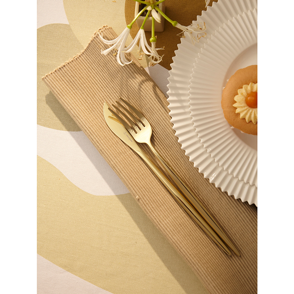 Набор столовых приборов globe, золотистые, 16 пред.