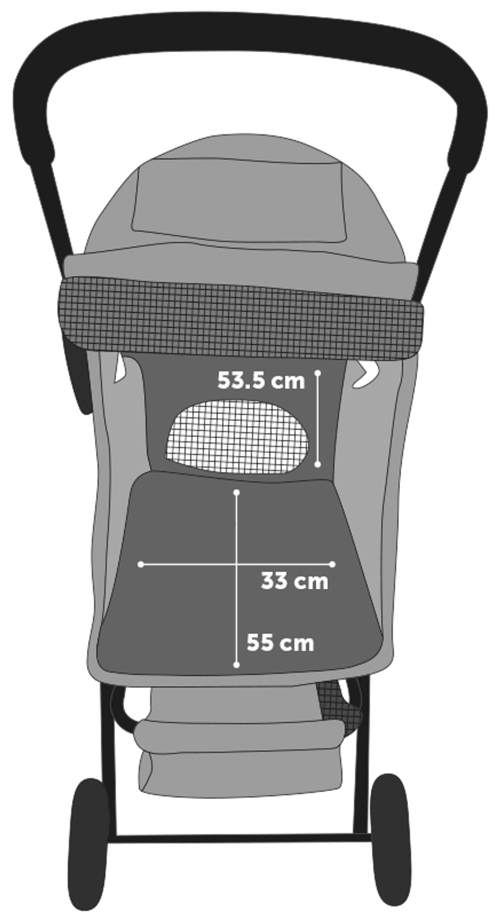 Коляска для животных Flamingo BUGGY ANDA, 46x81,5x98 см, черный