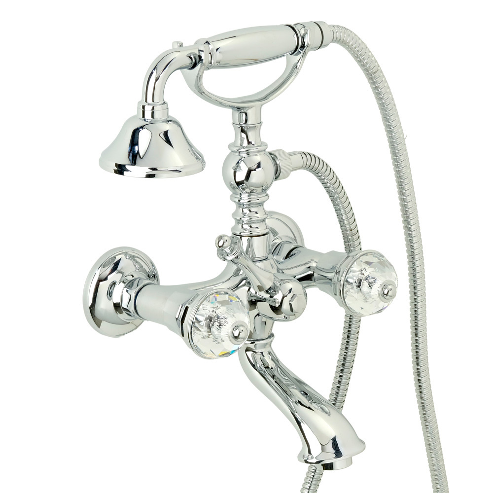 Смеситель для ванны с душем Migliore Prestige Crystal 28003 хром