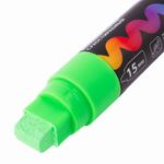 Маркер меловой "POP-ART" ЗЕЛЕНЫЙ, 15 мм, сухостираемый, для гладких поверхностей, BRAUBERG, 151542