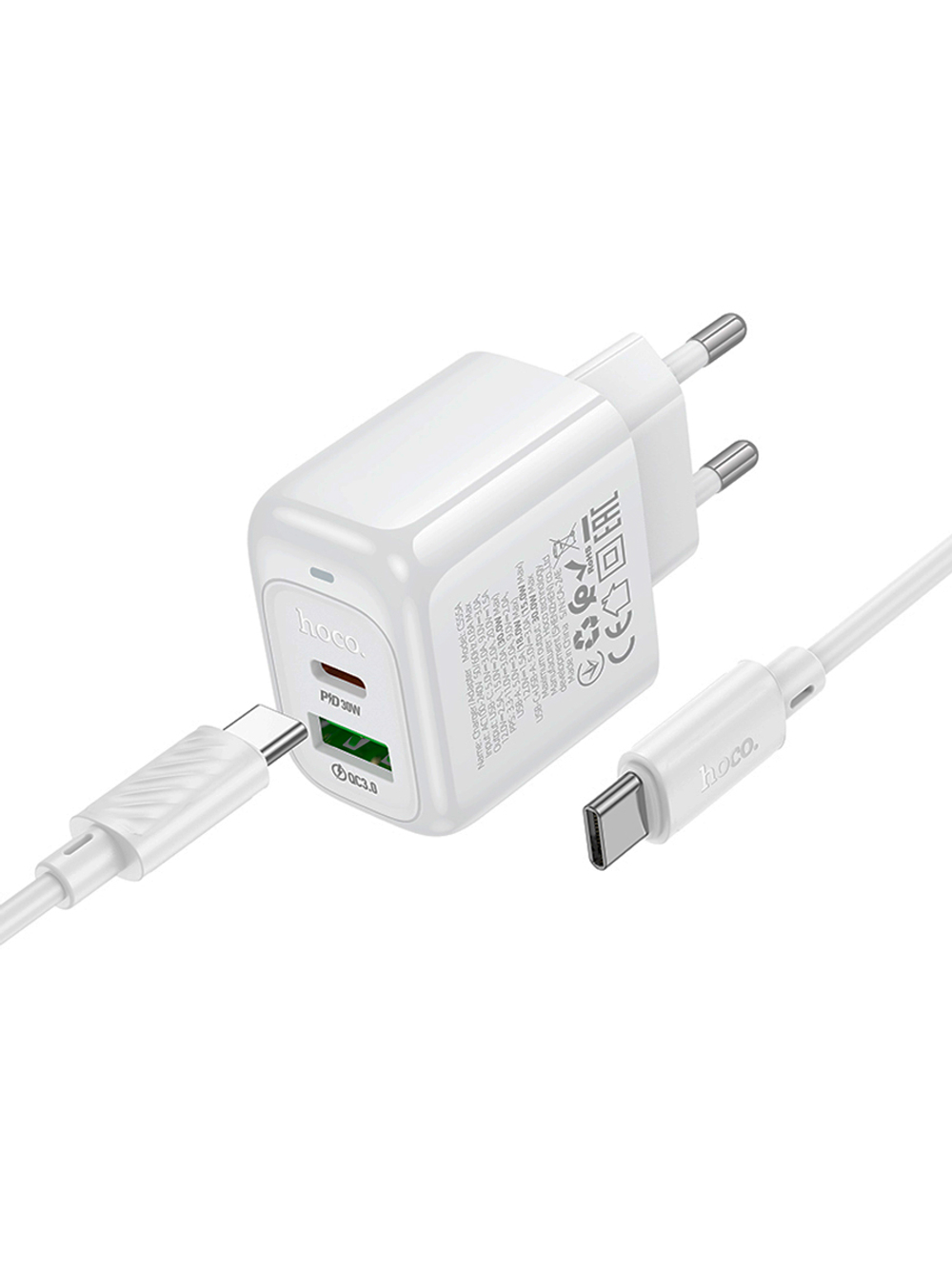 Сетевое зарядное устройство HOCO CS55A 30W с кабелем Type-C