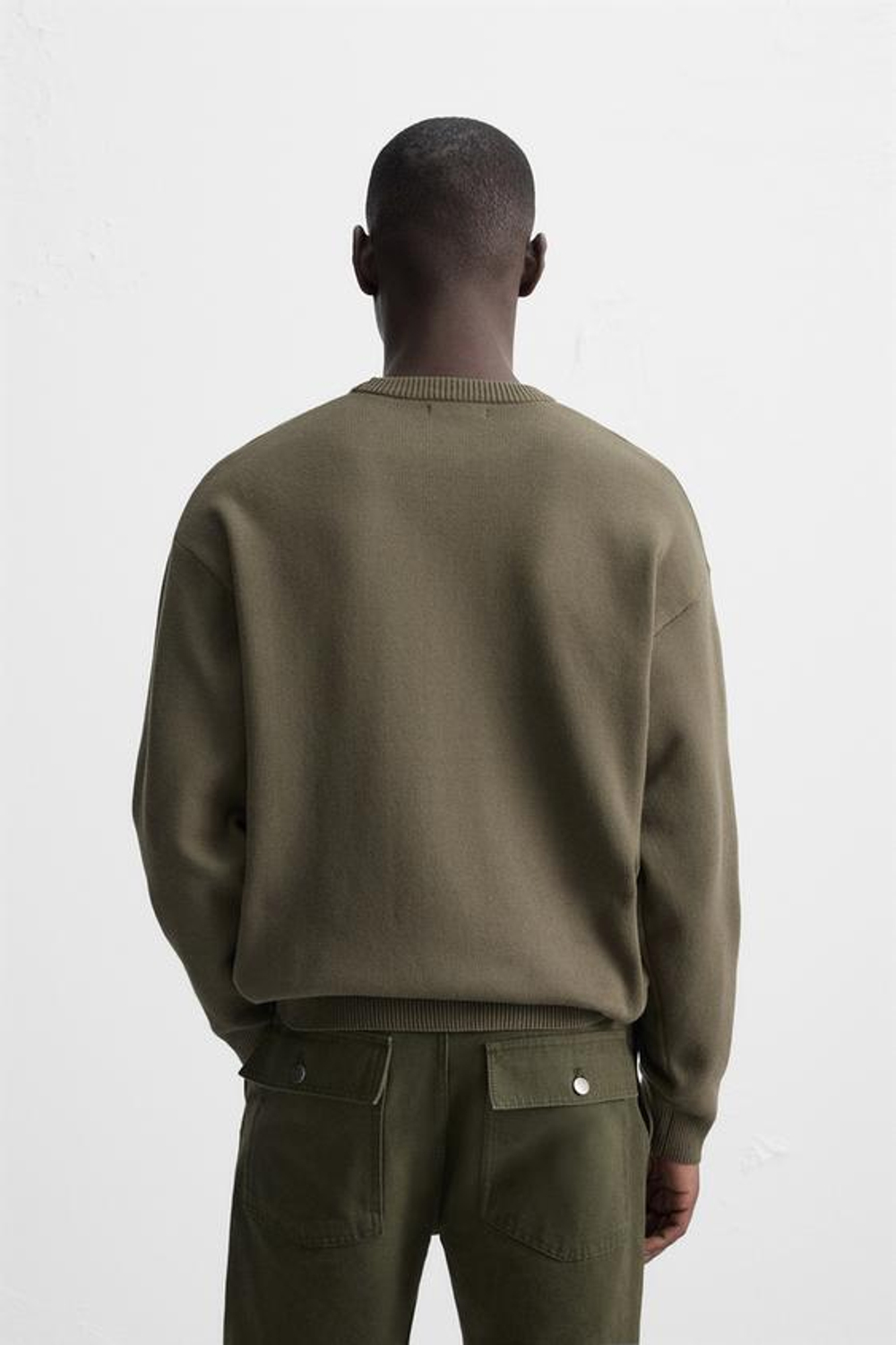 ZARA МЯГКИЙ СВИТЕР, ХАКИ