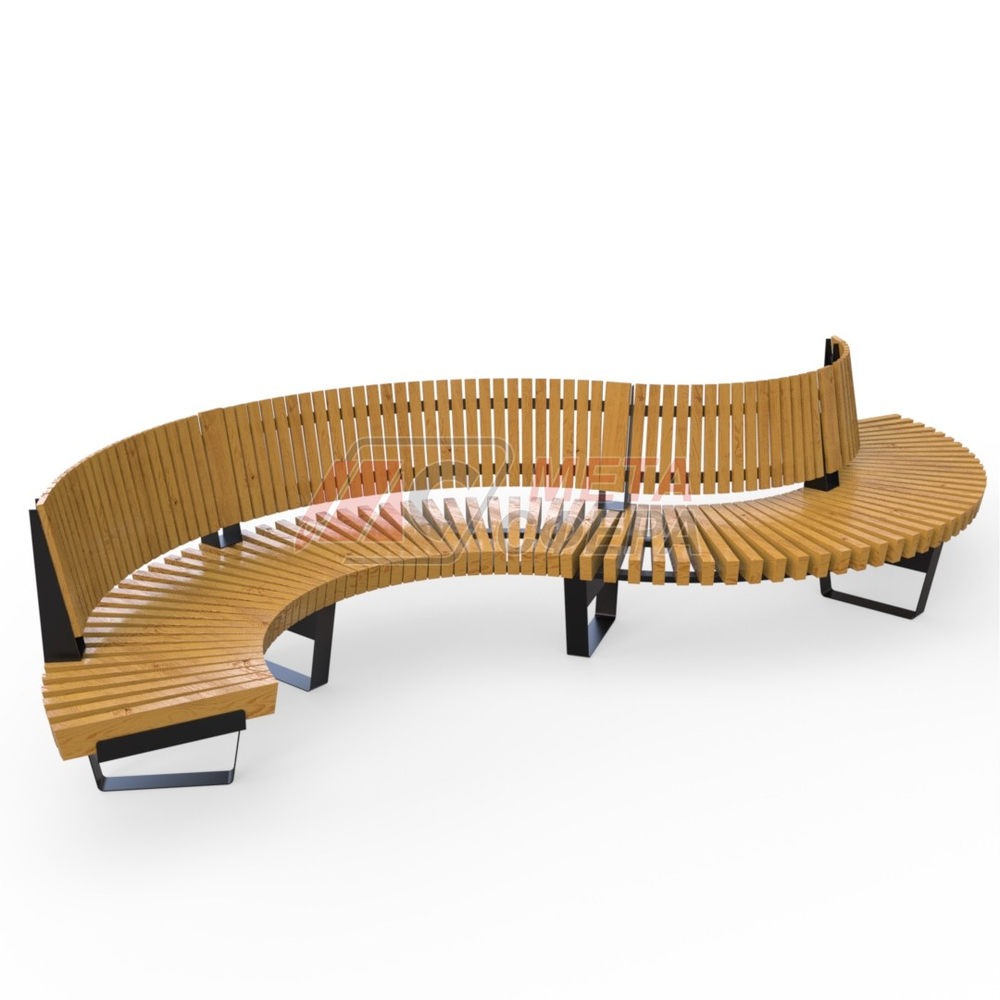 Скамейка Rail Road 02 Змейка