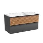 Тумба с раковиной Sancos DELTA DL100LGR + CN7014 100 дуб красный/графит