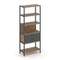 Shelf System Односекционный стеллаж пятиярусный с ящиками SN.STM-512 Дуб Табак/Антрацит/Металл Антра