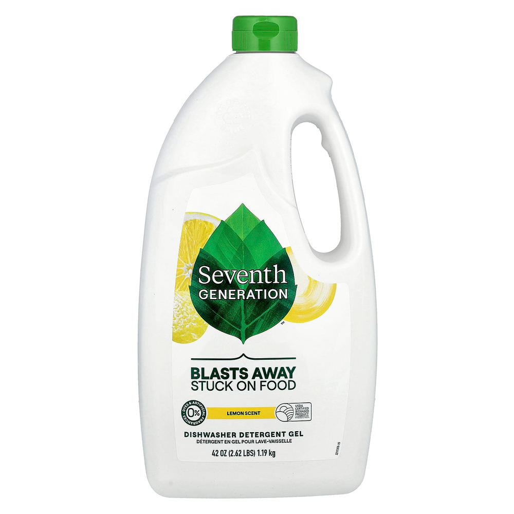 Seventh Generation, гель для моющего средства для посудомоечных машин, лимон, 1,19 кг (42 унции)