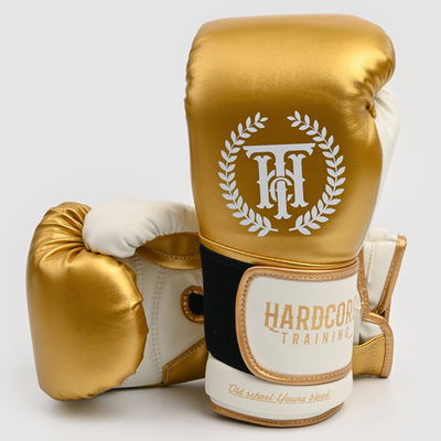 Боксерские перчатки Hardcore Training Revolution Gold/White PU