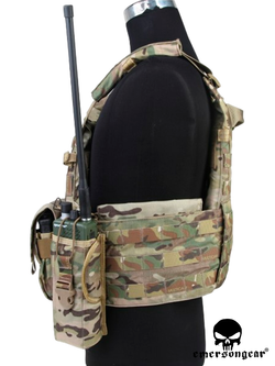 Бронежилет EmersonGear LBT6094A Style Plate Carrier w 3 pouches (EM7440H). Мультикам