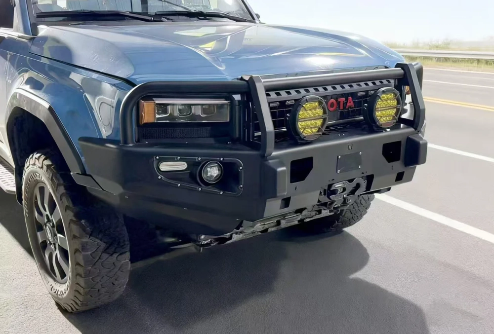 Силовой передний бампер для Toyota Land Cruiser Prado 250 LC250 Крузак Тойота Защита бампера стальной бампер